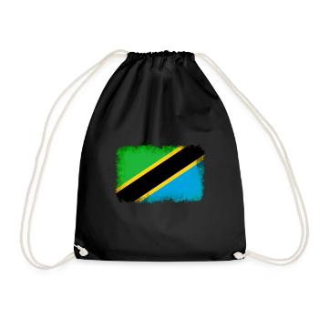 Gift for Tanzania - Drawstring Bag - black - Front