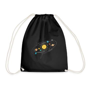 Système solaire heureux - Sac de sport léger - noir - Devant