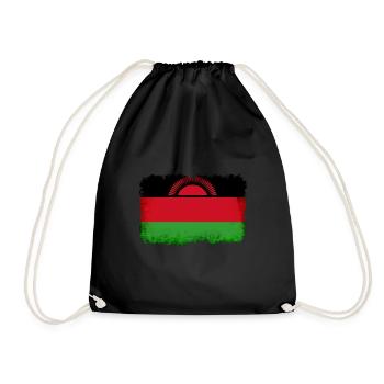 Gift for Malawi - Drawstring Bag - black - Front