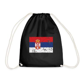 Serbie - Sac de sport léger - noir - Devant
