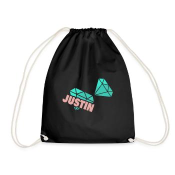 Papa Justin - Turnbeutel - Schwarz - Vorne