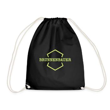Brunnenbauer als Arbeit - Turnbeutel - Schwarz - Vorne