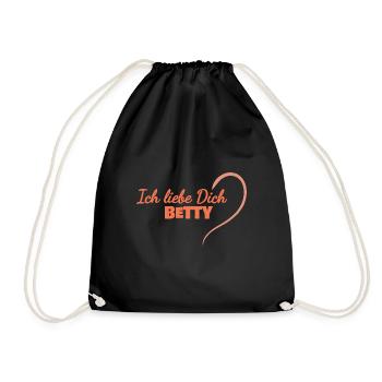 Je t’aime Betty - Sac de sport léger - noir - Devant