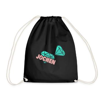 Jochen als Papa - Turnbeutel - Schwarz - Vorne