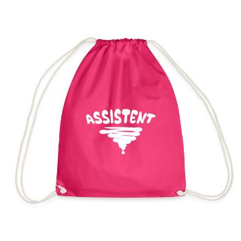 Assistant - Drawstring Bag - fuchsia - Front