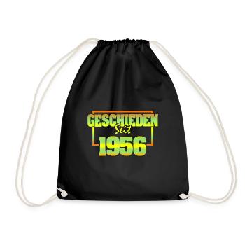 Geschieden 1956 - Turnbeutel - Schwarz - Vorne