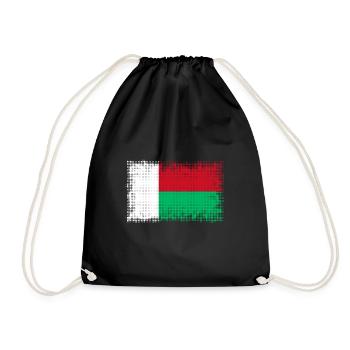 Flag of Madagascar - Drawstring Bag - black - Front