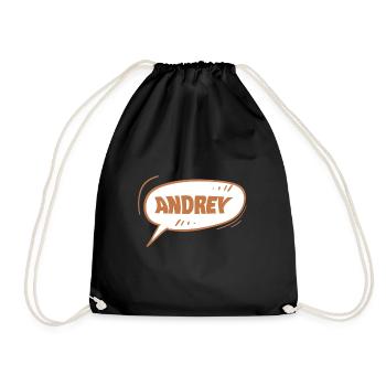 Andrey as Andrey - Drawstring Bag - black - Front
