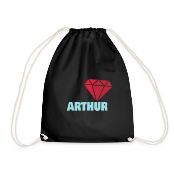 Noble Arthur - Drawstring Bag - black - Front