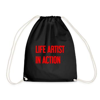 Artists of life in action - Drawstring Bag - black - Front