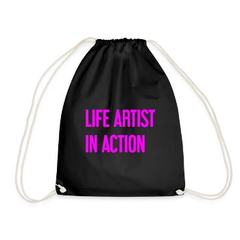 Bon vivants in action - Drawstring Bag - black - Front
