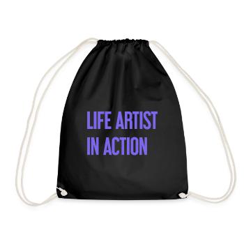 Artists of life in action - Drawstring Bag - black - Front