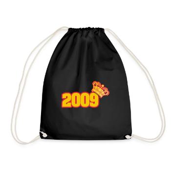 Geboren im Jahre 2009 - Turnbeutel - Schwarz - Vorne