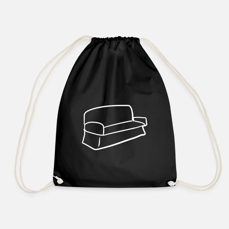 Sofa Symbol Wohnzimmer Möbel - Turnbeutel - Schwarz