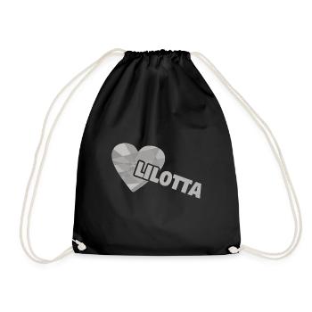 Heart Lilotta - Drawstring Bag - black - Front