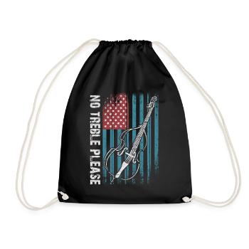 Plus de basses - pas d’aigus - contrebasse avec drapeau - Sac de sport léger - noir - Devant