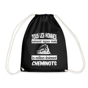 les meilleurs deviennent cheminots - Sac de sport léger - noir - Devant