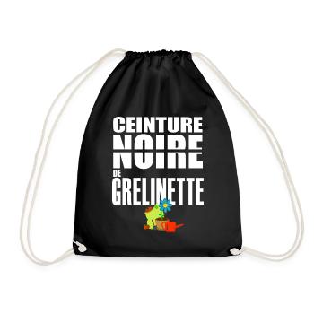 Jardin ceinture noire grelinette humour jardinier - Sac de sport léger - noir - Devant
