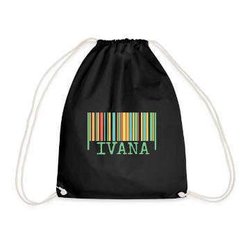 First name Ivana - Drawstring Bag - black - Front
