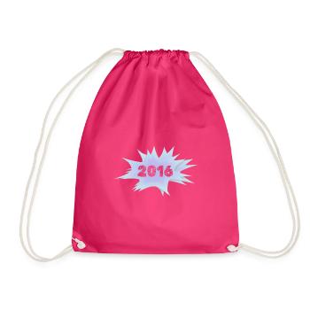 Speech bubble 2016 - Drawstring Bag - fuchsia - Front