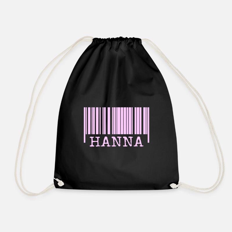 Name Hanna - Turnbeutel - Schwarz