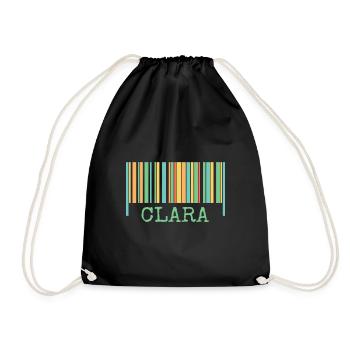Cadeau pour Clara - Sac de sport léger - noir - Devant