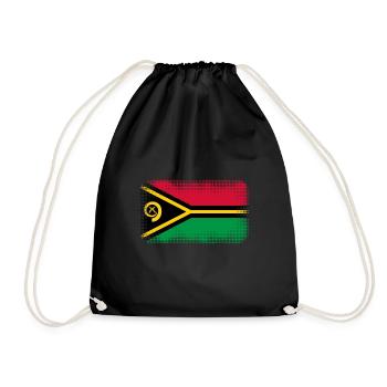 Geschenk für Vanuatu - Turnbeutel - Schwarz - Vorne