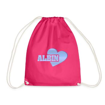 Albin as gold - Drawstring Bag - fuchsia - Front