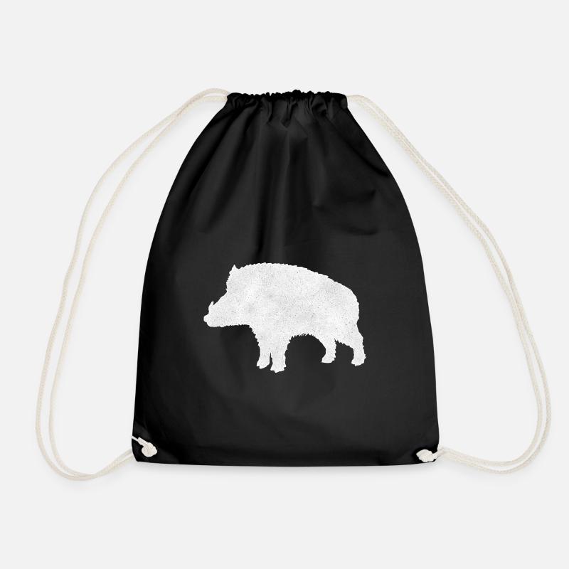 Wildschwein - Turnbeutel - Schwarz