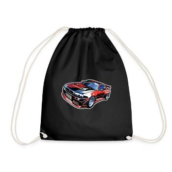 Jdm / Tuning / Turbocharger / Rims / Chiptuning - Drawstring Bag - black - Front