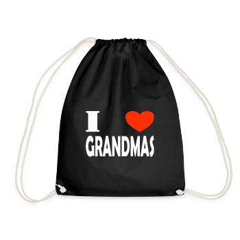 J’aime les grands-mères - Sac de sport léger - noir - Devant