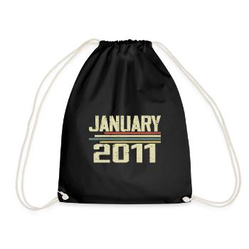January 2011 - Birthday Gift January 2011 - Drawstring Bag - black - Front