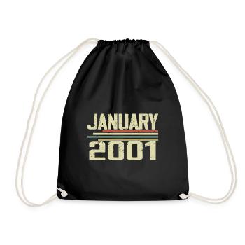 January 2001 - Birthday Gift January 2001 - Drawstring Bag - black - Front