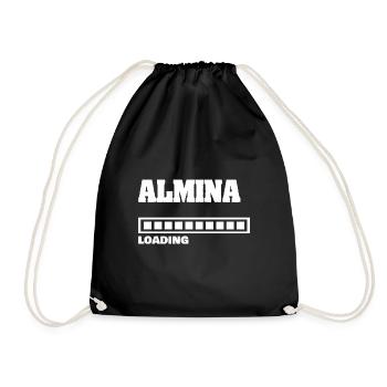 Almina als Baby - Turnbeutel - Schwarz - Vorne