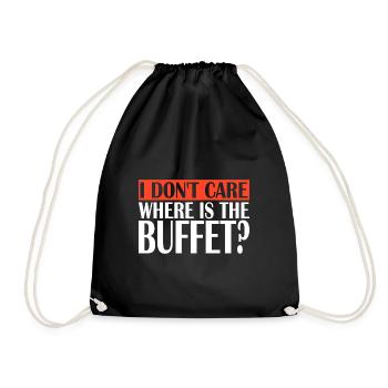 Je me fiche de savoir où est le buffet - Sac de sport léger - noir - Devant