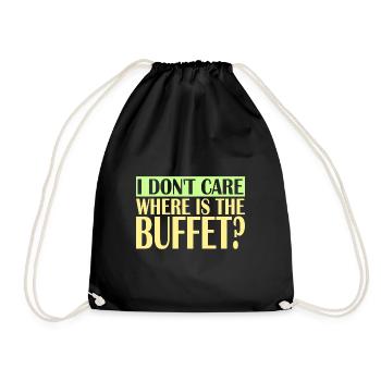 Je me fiche de savoir où est le buffet - Sac de sport léger - noir - Devant
