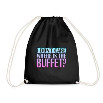Je me fiche de savoir où est le buffet - Sac de sport léger - noir - Devant