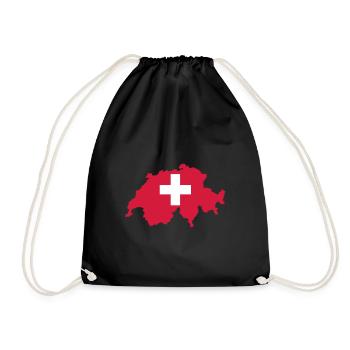 Schweiz - Turnbeutel - Schwarz - Vorne