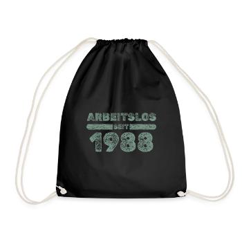 seit 1988 - Turnbeutel - Schwarz - Vorne