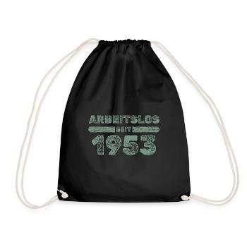Arbeitslos 1953 - Turnbeutel - Schwarz - Vorne