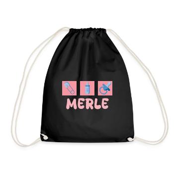 Pacifier Merle - Drawstring Bag - black - Front