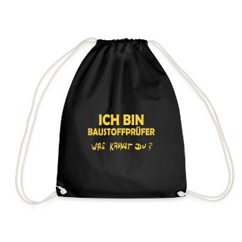 Building materials tester - Drawstring Bag - black - Front