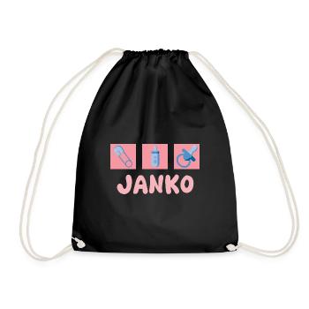 Pacifier Janko - Drawstring Bag - black - Front