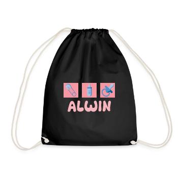 Pacifier Alwin - Drawstring Bag - black - Front