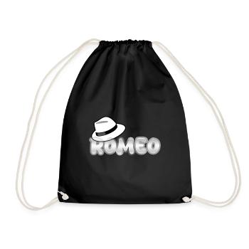 Romeo als Hut - Turnbeutel - Schwarz - Vorne