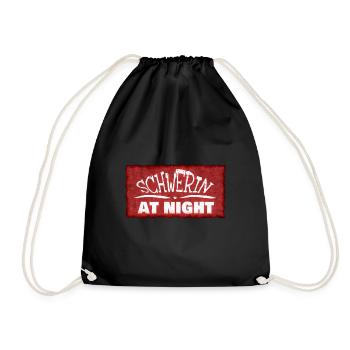 City of Schwerin by night - Drawstring Bag - black - Front