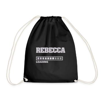Rebecca as a baby - Drawstring Bag - black - Front