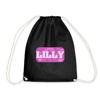 Bio Lilly - Drawstring Bag - black - Front