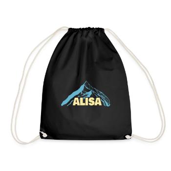 Woman's name Alisa - Drawstring Bag - black - Front