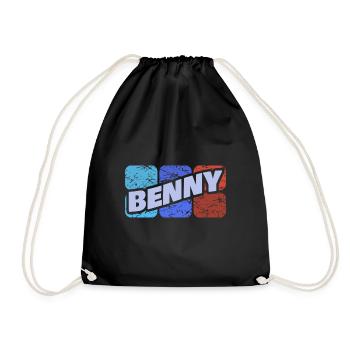 Geschenk für Benny - Turnbeutel - Schwarz - Vorne